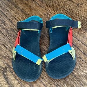 Teva Black and Multicolor Men's Sandals size 12, EU 45.5